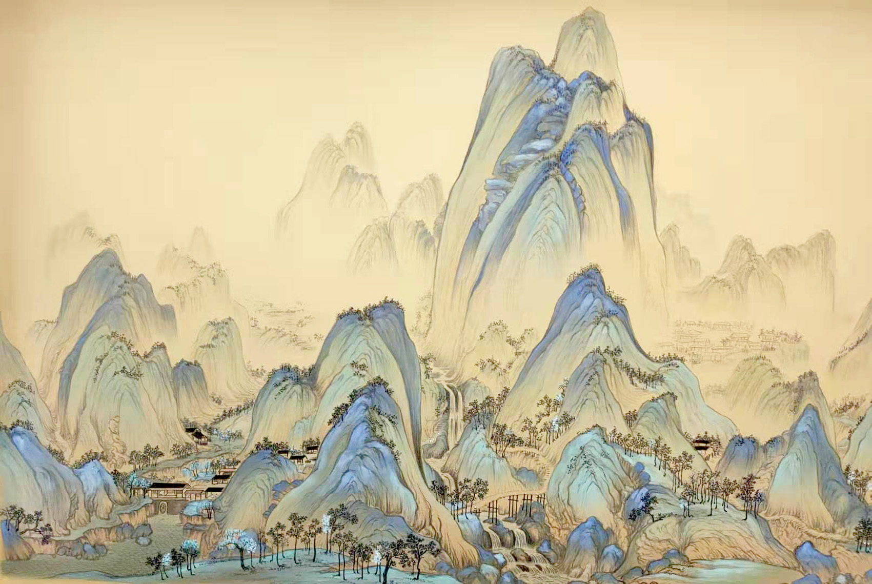 一次有益的工笔重彩青绿山水专业教学-专访天津美院李旭飞