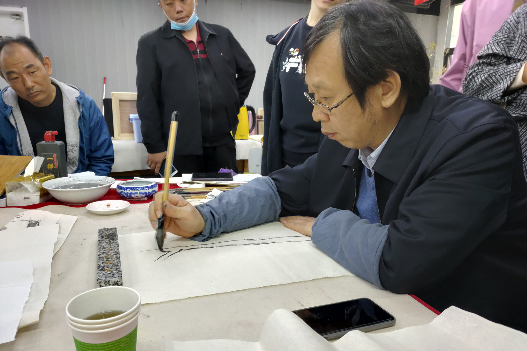 一次有益的工笔重彩青绿山水专业教学-专访天津美院李旭飞