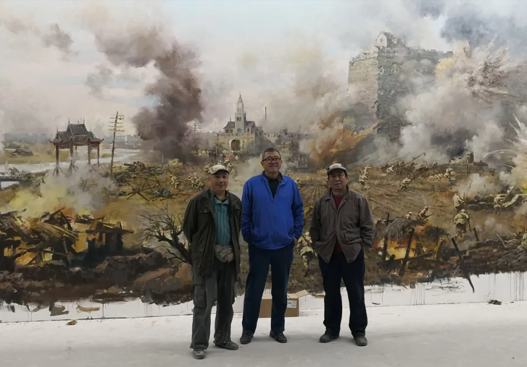 潍县战役——李武,潘文阁,周福先革命战争题材大型画作欣赏